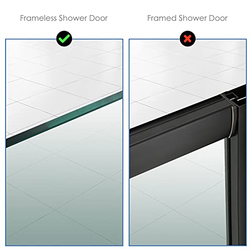 Stainless Steel Over-the-Door Shower Hooks for Frameless Glass, 2-Pack