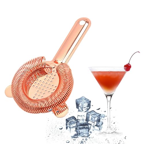 Meluvora Rose Gold Heavy Duty Spring Bar Tool Strainer for Cocktails