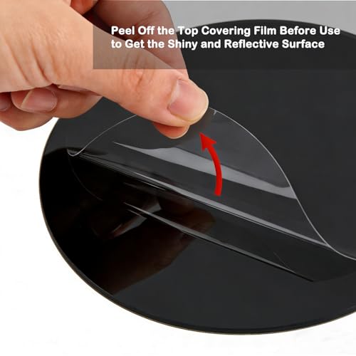 12 Pcs 10-Inch Round Mirror Centerpiece Trays - Durable Acrylic Decor