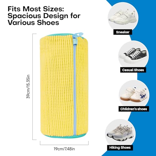 Reusable Shoe Washing Machine Bag - 2pc Protective Laundry Cleaning Kit