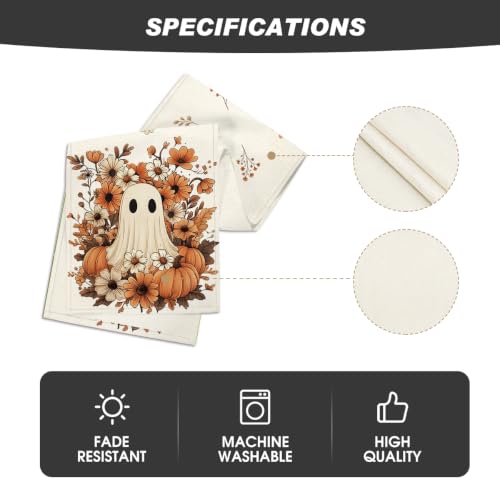 Artoid Mode 13x120 Inch Halloween Table Runner Beige Home Party Decor