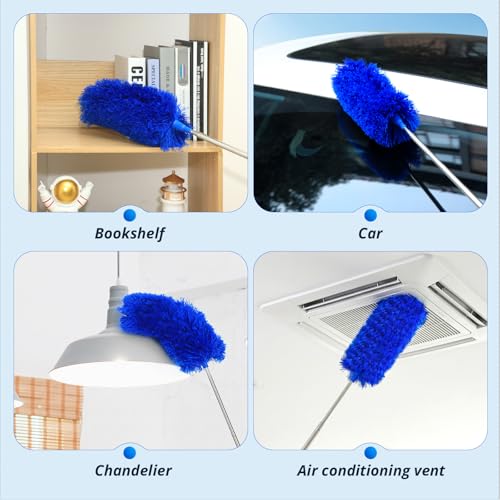 Extendable Microfiber Duster with Bendable Head for High Ceilings & Fans