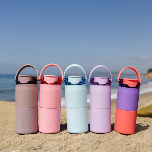Insulated Water Bottle with Silicone Straw 18oz Leakproof
