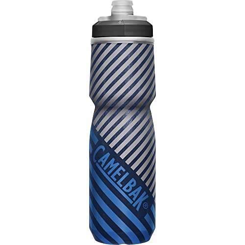 CamelBak Podium Chill 24oz Insulated Bike Water Bottle Navy Blue Stripe