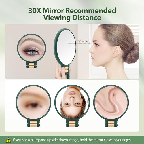 B Beauty Planet 30X Magnifying Mirror, Hand Mirror with Handle,