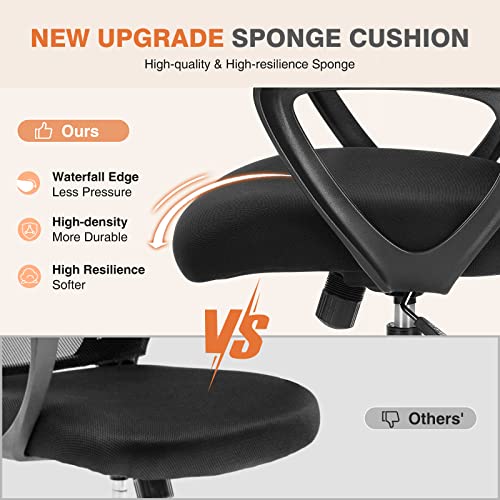 Sweetcrispy Ergonomic Office Chair Mesh Mid-Back Swivel Desk Chair