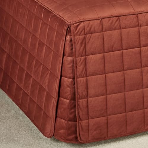 Hollywood Twin Daybed Bedding Set - 5 Piece Faux Suede in Russet