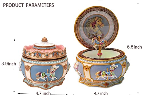 Carousel Horse Music Box - You Are My Sunshine Rotating Musical Gift