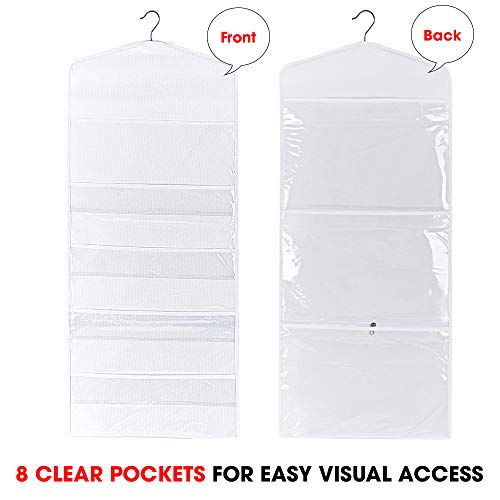 Hanging Gift Bag and Tissue Paper Storage Organizer 38 x 16 Inch White