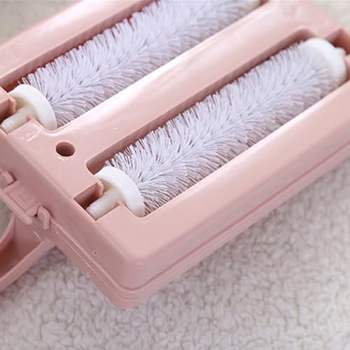 Handheld Carpet Debris Brush with Double Roller Design