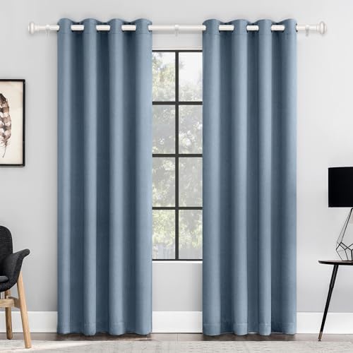 Adjustable White Curtain Rod Set 28 to 88 Inches, Heavy Duty Window Drapery