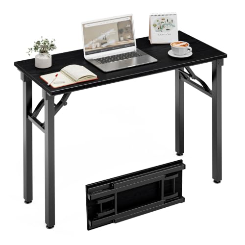 36-Inch Folding Computer Desk, Portable Foldable Office Desk for Small Spaces