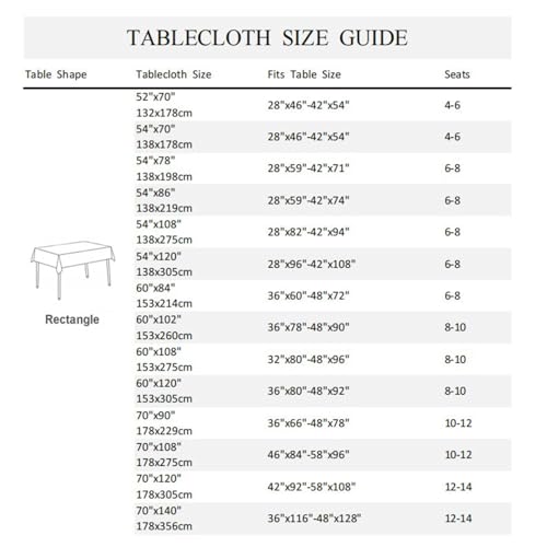 60x120in Winter Wonderland Blue White Snowflakes Tablecloth - Waterproof Polyester, Rectangular