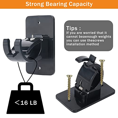 4Pcs Self-Adhesive Curtain Rod Holders, No-Drill Wall Brackets for Rods