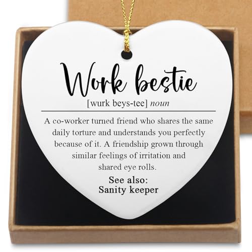 Work Besties Christmas Ornament - Coworker Appreciation Gift, Going Away Gift, Holiday Decor