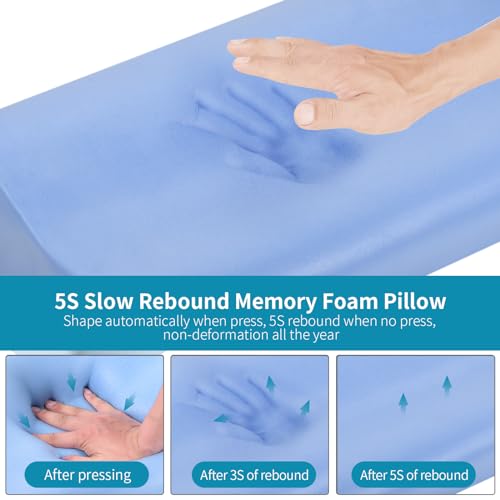 Ergonomic Memory Foam Neck Pillow for Side & Back Sleepers