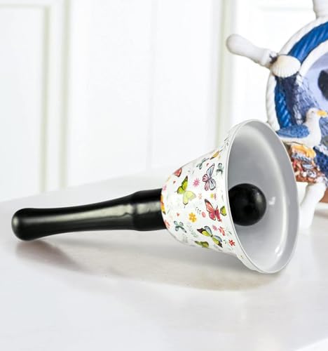 Butterfly Handheld Call Bell - Decorative Metal Service Bell for Desk