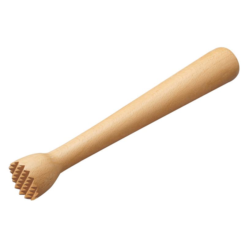 1 Pack Wooden Cocktail Muddler 10 Inch Bar & Home Bartending Tool