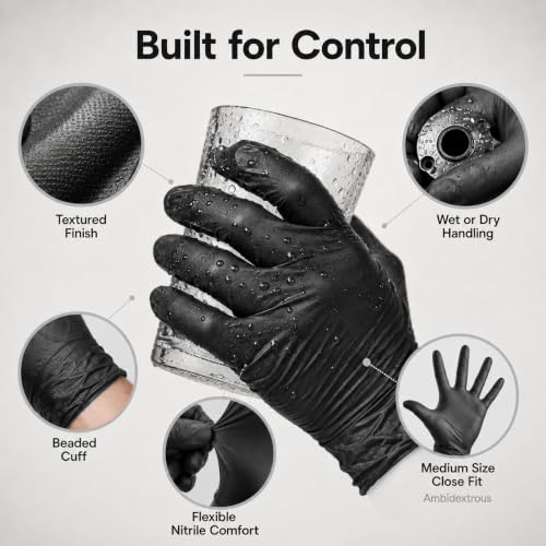 ForPro Disposable Nitrile Gloves 4 Mil Food Safe Latex-Free