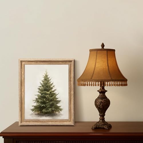 OBTRTS Christmas Wall Art Poster 10x8 Inches Rustic Pine Botanical Holiday Decor