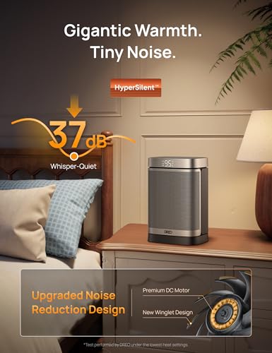 Portable Electric Space Heater with Thermostat and Oscillation