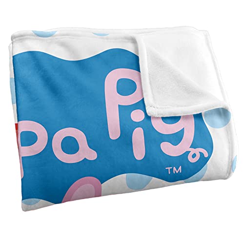 LOGOVISION Peppa Pig Silky Touch Blanket 36" x 58" - Officially Licensed