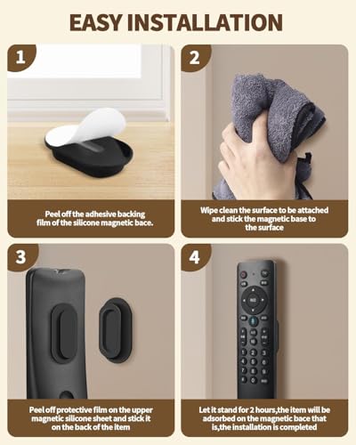 6 Pack Magnetic Remote Control Holder, Silicone Wall Mount for TV