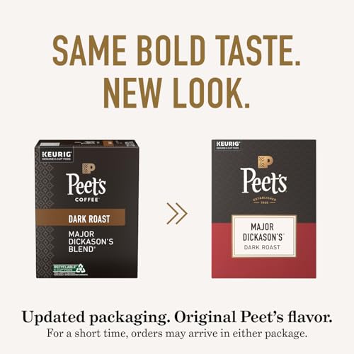 Peet's Coffee Dark Roast Major Dickason's Blend K-Cup Pods 75 Count