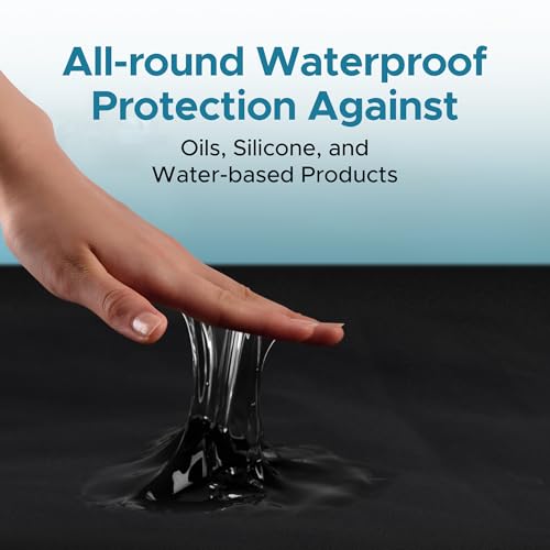 EROTICGEL Waterproof Flat Massage Sheet 79x79in for Table & Bed, Black, Standard