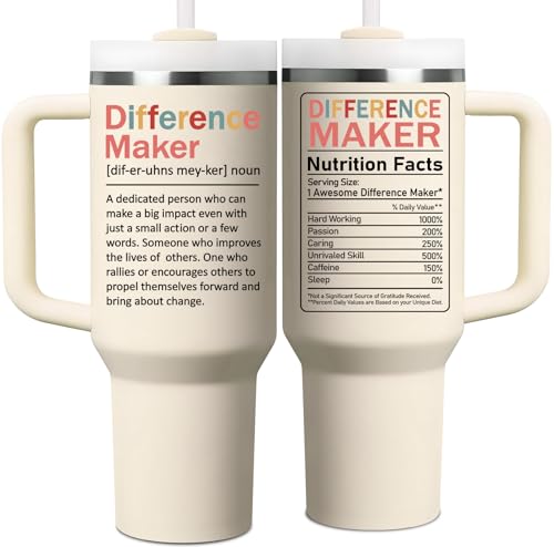 Grifarny Difference Maker Tumbler 40 oz - Beige Gift Set for Women