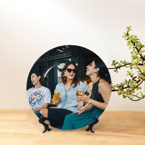 Custom Photo Ceramic Decorative Plate, Personalized 6-Inch Porcelain Display