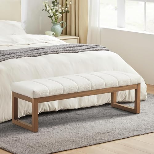 52.7-Inch Modern Upholstered Bedroom Bench, Entryway & Dining Bench