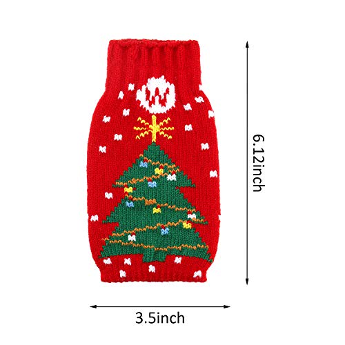 Boao 6-Pack Ugly Christmas Wine Bottle Covers with Hats – Knit Sweater Decor