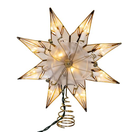 Kurt Adler 14" 10-Light Gold Capiz Star Treetop