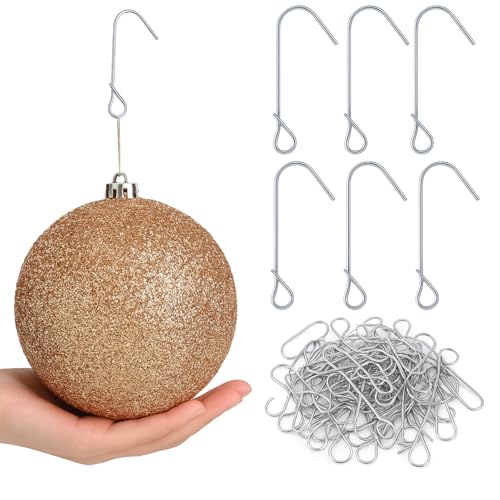 Heavy Duty Christmas Ornament Hooks - Metal J Hangers for Tree Decor