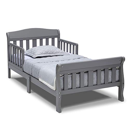 Canton Wooden Toddler Bed with Safety Guardrails - GREENGUARD Gold, Grey