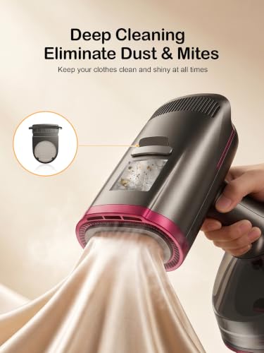 DRFLASH 2-in-1 Handheld Vacuum Garment Steamer with 6000Pa Suction