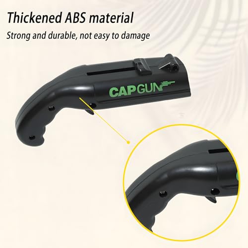 Evernew Living 4-Pack Black Cap Gun Bottle Opener with Cap Launcher - Novelty Beer Accessory