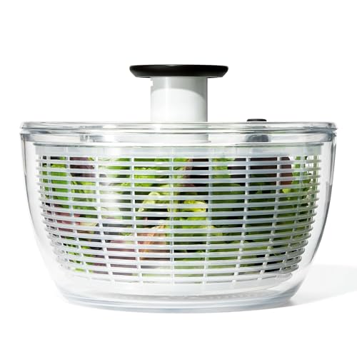 White 6.22 Qt OXO Good Grips Salad Spinner with Bowl & Strainer - Large