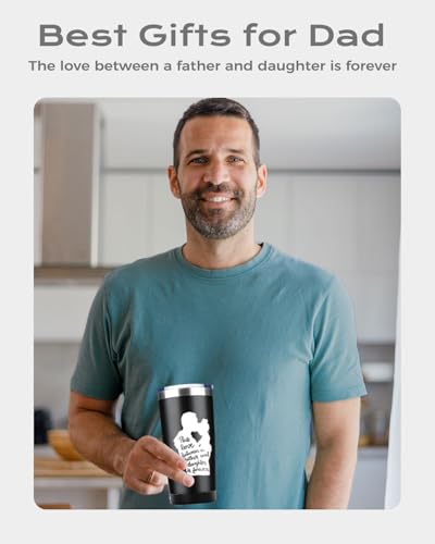 Dad Birthday Gift From Daughter – Best Dad Ever Tumbler, From Daughter Variation, 20 oz Stainless Gift
