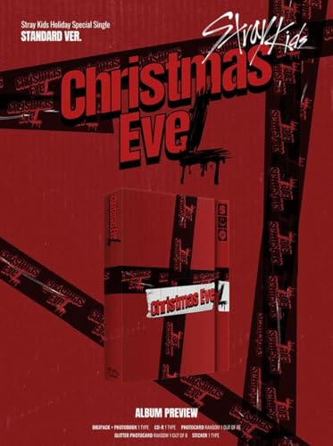 Stray Kids Christmas Evel Holiday Album Set with Glitter Photocard & Stickers