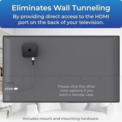 Universal Streaming Media Player TV Mount - No-Drill Adhesive Back Holder