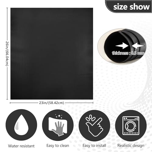 Wudan Black Dishwasher Magnet Cover 23" x 26" Panel for Refrigerator & Dishwasher