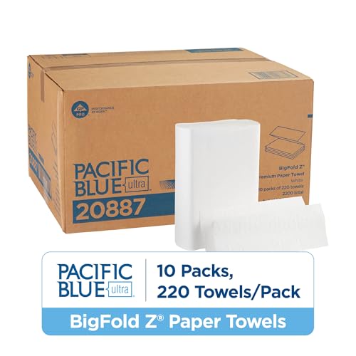White Big Z-Fold Commercial Paper Towels - 10.2" x 10.8" (2,200 Count)
