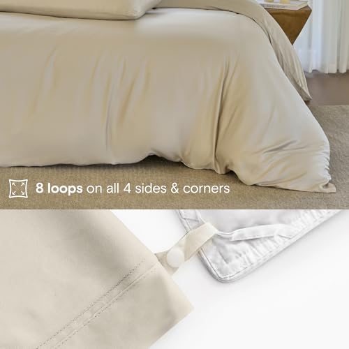 Cooling Bamboo Viscose Duvet Cover Set - Soft 3-Piece King/Cal King Bedding
