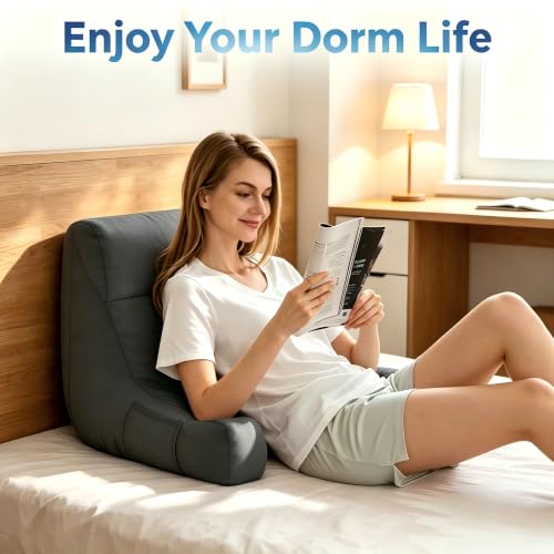 Memory Foam Back Support Pillow with Arms - 18 Inch Reading Pillow
