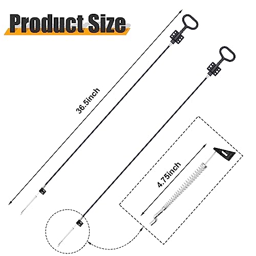 2PCS Recliner Pull Cable Replacement, 36.25-inch D-Ring Handle, Aluminum