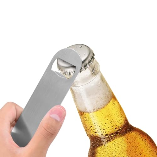 KISEER 6 Pack Heavy Duty Stainless Steel Bottle Openers - Bar, Kitchen & Restaurant