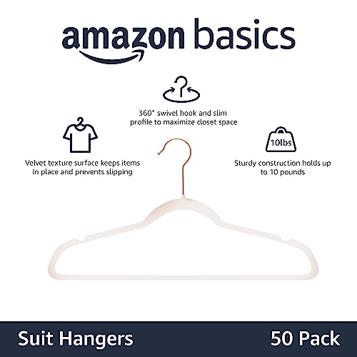 Velvet Suit Hangers Slim Non Slip Closet Organizers Pack of 50