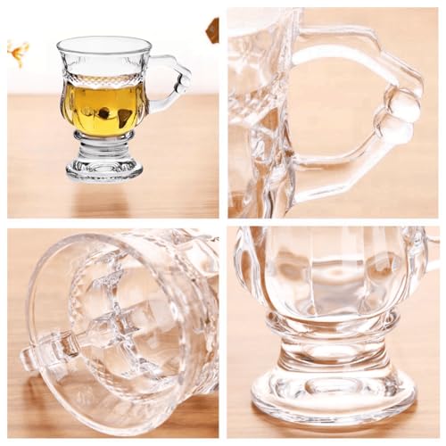 Double Wall Irish Coffee Mugs Set - Heat-Resistant Crystal Glass Cups for Hot & Cold Beverages